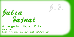 julia hajnal business card